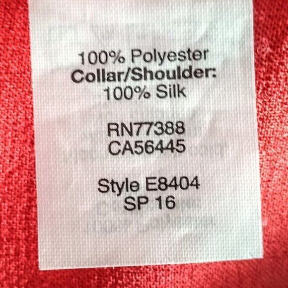 Madewell Industry Button Back Red Short Sleeve Silk Trim Top - Picture 5 of 6